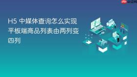 H5 中媒体查询怎么实现平板端商品列表由两列变四列
