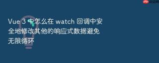 Vue 3 中怎么在 watch 回调中安全地修改其他的响应式数据避免无限循环