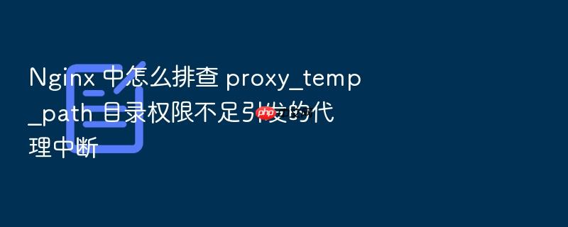 nginx 中怎么排查 proxy_temp_path 目录权限不足引发的代理中断