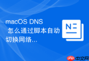 macOS DNS 怎么通过脚本自动切换网络 DNS