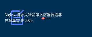 nginx 请求头转发怎么配置传递客户端真实 ip 地址
