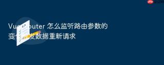 vue router 怎么监听路由参数的变化触发数据重新请求