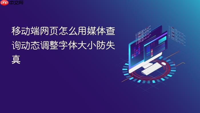 移动端网页怎么用媒体查询动态调整字体大小防失真