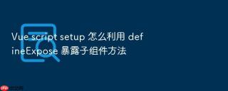 vue script setup 怎么利用 defineexpose 暴露子组件方法