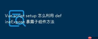 Vue script setup 怎么利用 defineExpose 暴露子组件方法