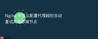 nginx 中怎么配置代理超时自动重试其他后端节点