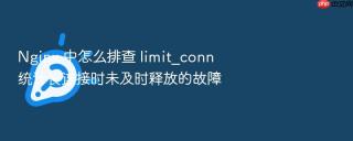 Nginx 中怎么排查 limit_conn 统计长连接时未及时释放的故障