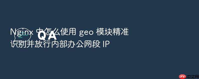nginx 中怎么使用 geo 模块精准识别并放行内部办公网段 ip