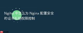 Nginx 中怎么为 Nginx 配置安全的证书私钥权限控制