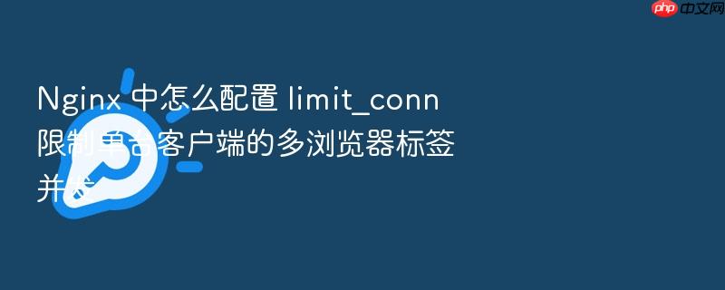 nginx 中怎么配置 limit_conn 限制单台客户端的多浏览器标签并发