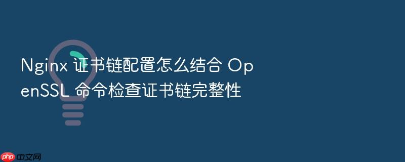 nginx 证书链配置怎么结合 openssl 命令检查证书链完整性