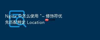nginx 中怎么使用 ^~ 修饰符优先匹配特定 location