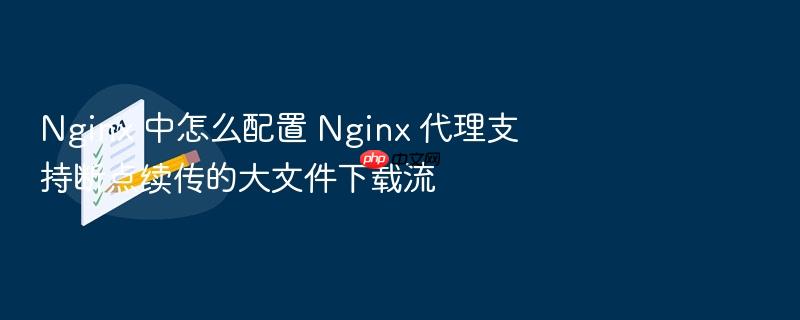 nginx 中怎么配置 nginx 代理支持断点续传的大文件下载流