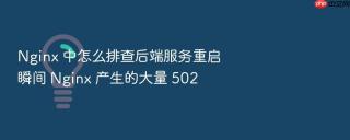 nginx 中怎么排查后端服务重启瞬间 nginx 产生的大量 502