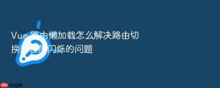 vue 路由懒加载怎么解决路由切换时白屏闪烁的问题
