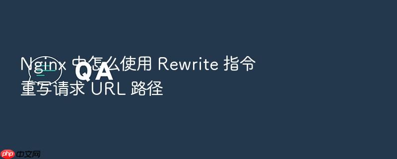 nginx 中怎么使用 rewrite 指令重写请求 url 路径