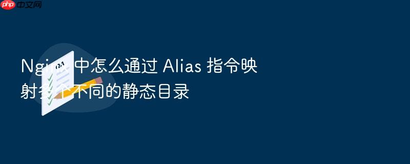nginx 中怎么通过 alias 指令映射多个不同的静态目录