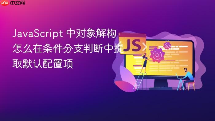 javascript 中对象解构怎么在条件分支判断中提取默认配置项
