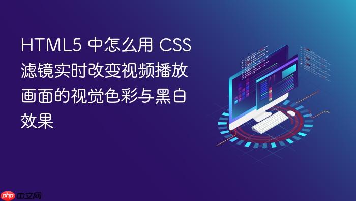 html5 中怎么用 css 滤镜实时改变视频播放画面的视觉色彩与黑白效果