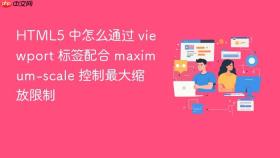 html5 中怎么通过 viewport 标签配合 maximum-scale 控制最大缩放限制