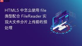 HTML5 中怎么使用 file 类型配合 FileReader 实现大文件分片上传前的预处理