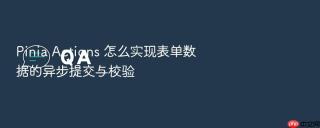 Pinia Actions 怎么实现表单数据的异步提交与校验