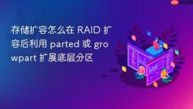 存储扩容怎么在 raid 扩容后利用 parted 或 growpart 扩展底层分区