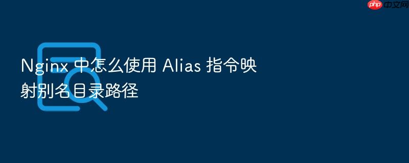 nginx 中怎么使用 alias 指令映射别名目录路径