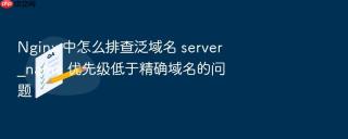 nginx 中怎么排查泛域名 server_name 优先级低于精确域名的问题