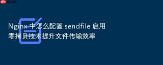 Nginx 中怎么配置 sendfile 启用零拷贝技术提升文件传输效率