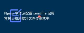 nginx 中怎么配置 sendfile 启用零拷贝技术提升文件传输效率