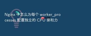 nginx 中怎么为每个 worker_processes 配置独立的 cpu 亲和力