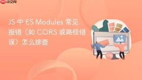 js 中 es modules 常见报错(如 cors 或路径错误)怎么排查