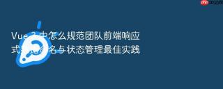 vue 3 中怎么规范团队前端响应式数据命名与状态管理最佳实践