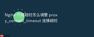 Nginx 代理超时怎么调整 proxy_connect_timeout 连接超时