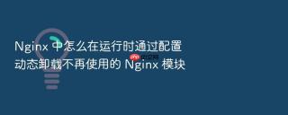 Nginx 中怎么在运行时通过配置动态卸载不再使用的 Nginx 模块