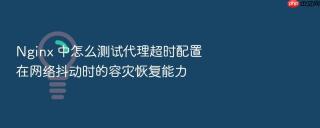nginx 中怎么测试代理超时配置在网络抖动时的容灾恢复能力