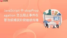 JavaScript 中 stopPropagation 怎么阻止事件在冒泡或捕获阶段继续传播