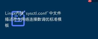 Linux内核`sysctl.conf`中文件描述符与网络连接数调优标准模板