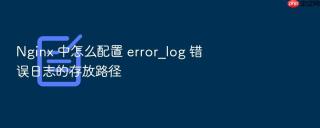 Nginx 中怎么配置 error_log 错误日志的存放路径