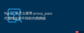 nginx 中怎么使用 proxy_pass 代理转发到不同的内网网段