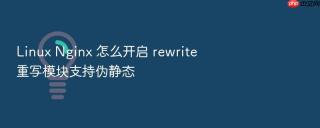 Linux Nginx 怎么开启 rewrite 重写模块支持伪静态