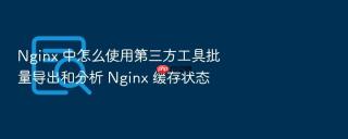 nginx 中怎么使用第三方工具批量导出和分析 nginx 缓存状态