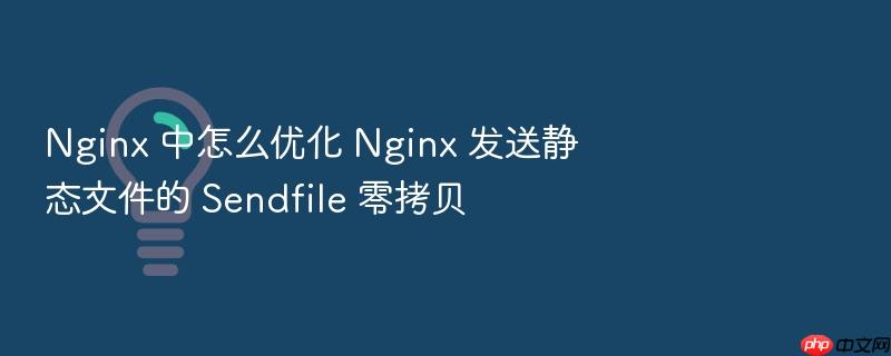 nginx 中怎么优化 nginx 发送静态文件的 sendfile 零拷贝