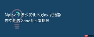 nginx 中怎么优化 nginx 发送静态文件的 sendfile 零拷贝