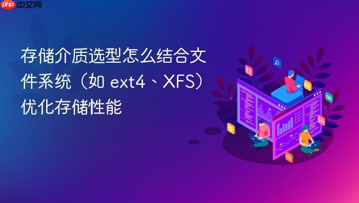存储介质选型怎么结合文件系统(如 ext4、xfs)优化存储性能