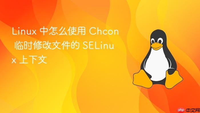linux 中怎么使用 chcon 临时修改文件的 selinux 上下文