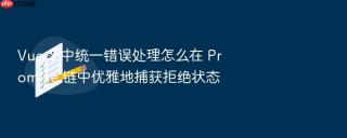 vue 3 中统一错误处理怎么在 promise 链中优雅地捕获拒绝状态