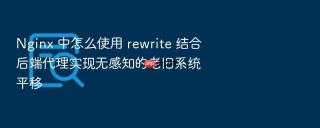 nginx 中怎么使用 rewrite 结合后端代理实现无感知的老旧系统平移