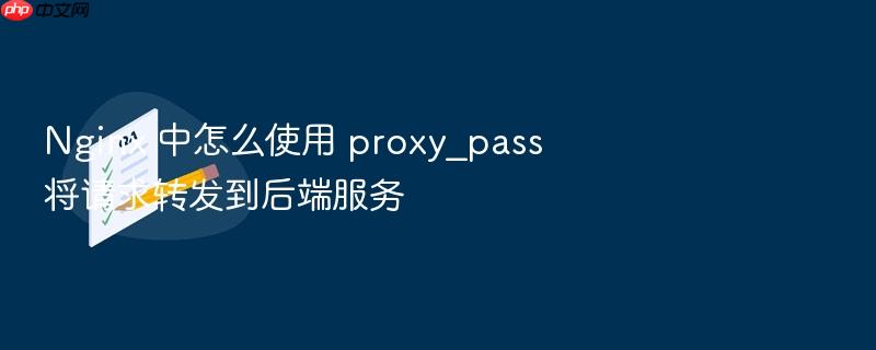 nginx 中怎么使用 proxy_pass 将请求转发到后端服务